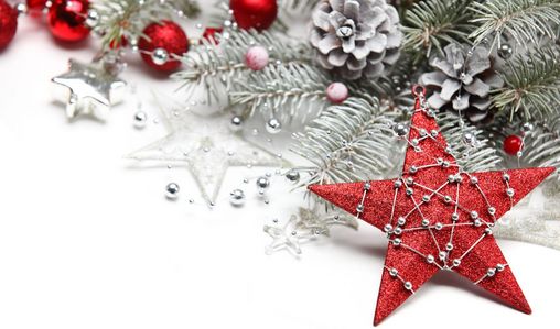 Frohe Festtage und alles Gute für 2026 Weihnachtliche Dekoration