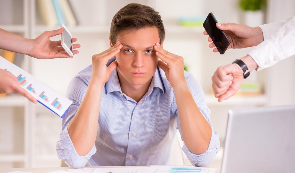 Gestresster Mitarbeiter