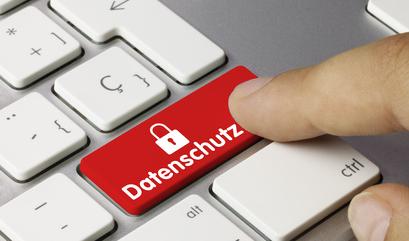 Achten Sie auf den Datenschutz Datenschutz-Button auf Tastatur